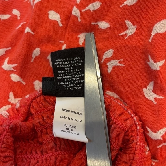 TORRID Red Tank w/Bird Pattern 60%cotton/40% modal - Picture 7 of 7